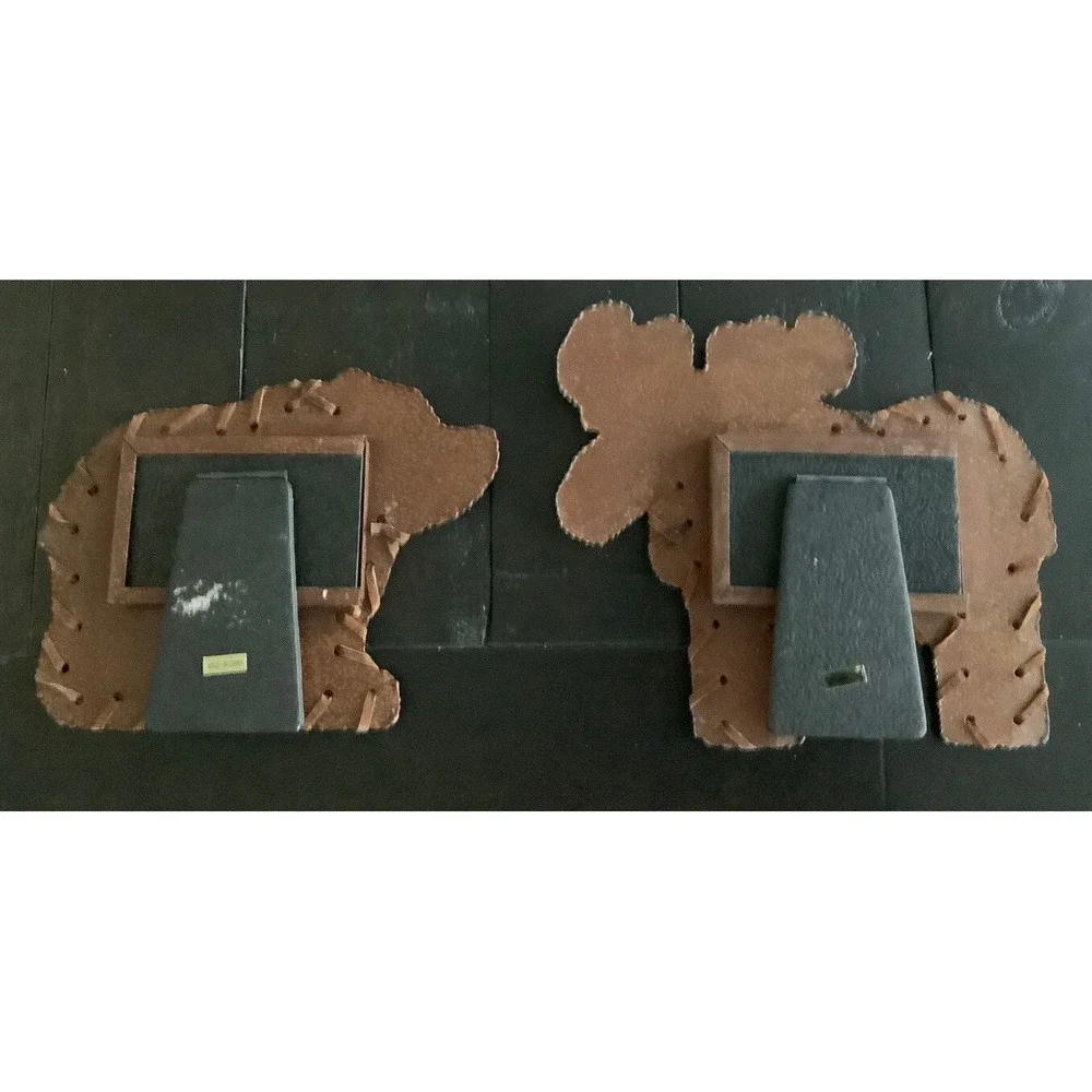 NEW Rustic Moose And Bear snowflake SONOMA  METAL Picture Frames‎ (A)